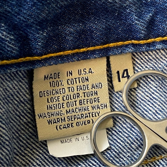 Vintage Calvin Klein Jeans women 14 high waisted straight leg baggy Union Tag - Picture 2 of 11